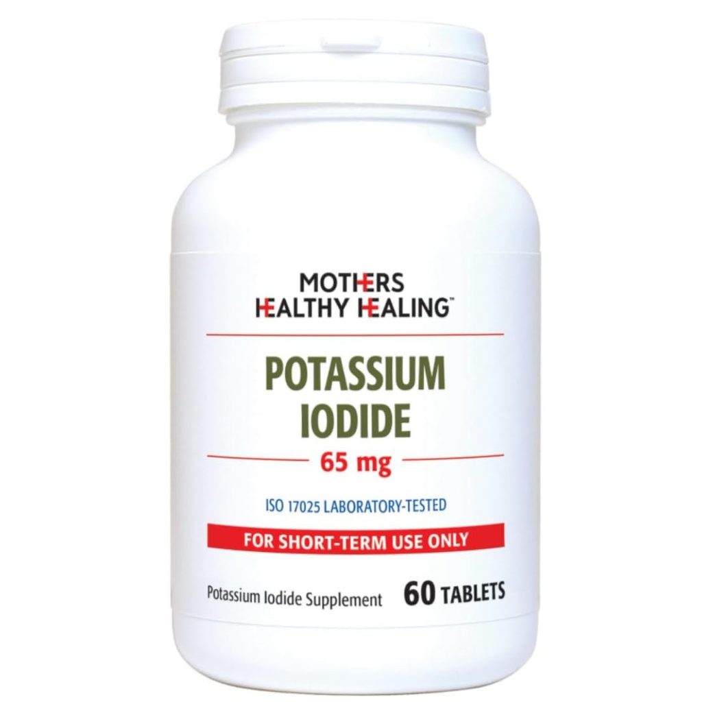Potassium Iodide Tablet Supplement (65 mg), KI Iodine Pills (60 Tablets) | YODO Naciente | Mothers Healthy Healing