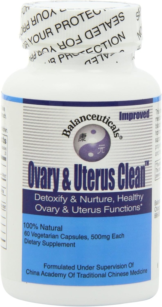 4 Conjunto de 60 Conde Balanceuticals Ovary & Uterus Clean, 500 mg Suplemento dietético cápsulas