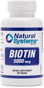 Biotina 60 Tablas 5000 mcg por Natural Systems ← Biotin Hair Growth Pills Apoyo al Peluquería Las uñas de la piel para el pelo Vitaminas para Hombres y Mujeres