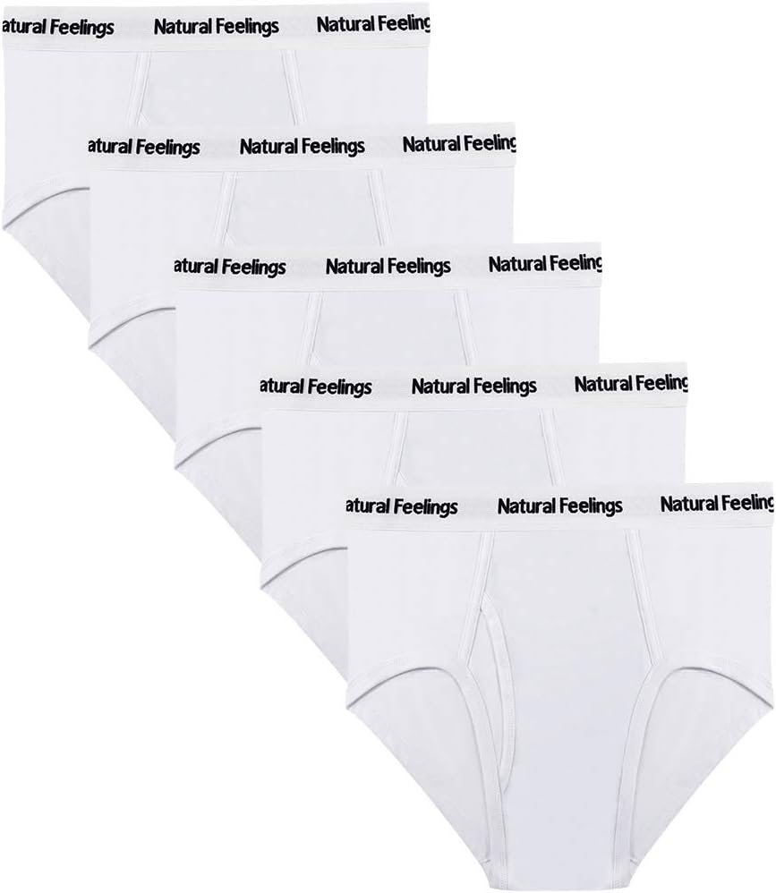 Natural Feelings Men's Briefs Ropa interior Multipack Mens Cotton Full Rise Briefs with Comfort Waistband S M L XL XXL...