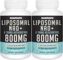 Liposomal NAD+ 800 mg with Trans-Resveratrol 300 mg, Max Absorption, Actual NAD+ Boosting Supplement for Healthy Aging, Cellular Energy, DNA Repair, Longevity - 120 Softgels