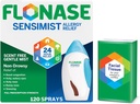 Flonase Sensimist Alergy Relief Nasal Spray - Non-Drowsy 24HR Long Lasting Alergy Relief with Fine, Scent-Free Mist - 120 Sprays Plus Bonus Pack of Tissues