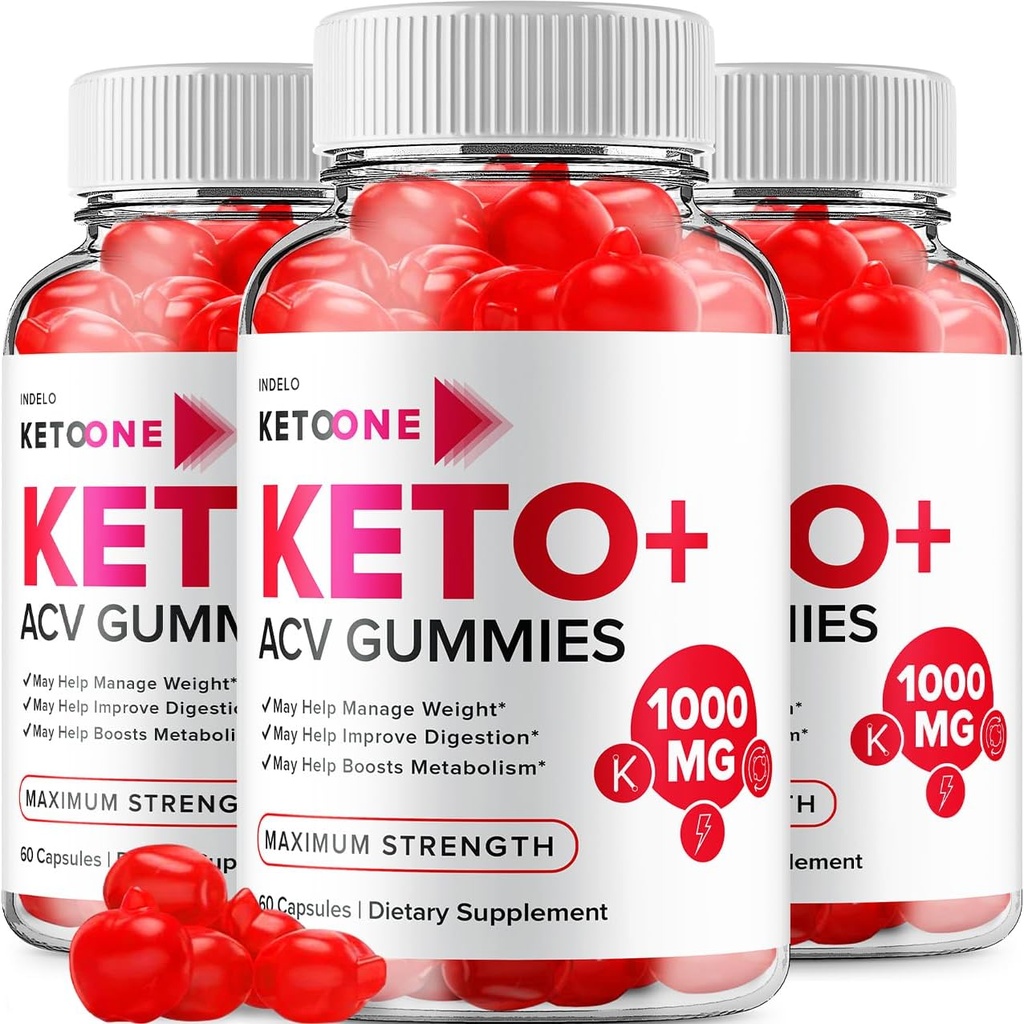 (3 Pack) Keto One Gummies Advanced Loss - ACV Gummies Maximum Strength, Keto One Keto Plus ACV Weight Management Gummies Apple Cider Vinegar, Keto One Gummies Comentarios B12 Keto+ACV (180 Gummies)