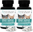 AminAvast Kidney Support Supplement for Cats and Small Dogs, 300mg 2-Pack - Promotes Natural Kidney Function - Aids in Health and Vitality of Aging Kidneys - Easily Administered - 60 Sprinkle Capsules
