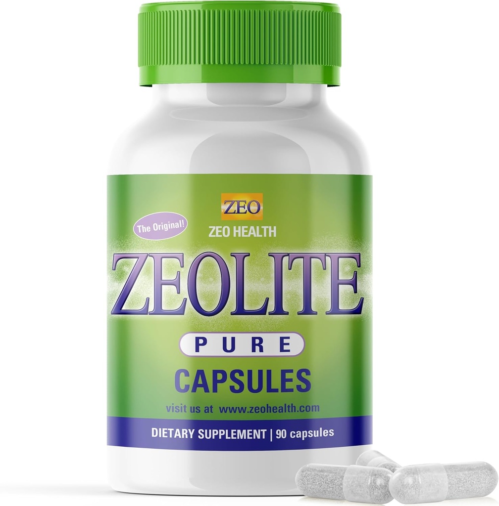 Zeolite Pure Capsules ← Zeolite Detox, Extra Strength ← Pura, Full Body Cleanse for Women, Hombres ← Activado Orgánica, Grado Alimentario Clinoptilolite Powder 94%, 90 Caps (81 Grams), 6 Wk to 3 Mo Supply