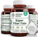 Natural Nutra Super Fiber Suplemento, Promueve la Salud Digestiva y Cardiovascular, Manage Weight, Protege la Salud de la Esquí, Boost Heart Health and Immune System, Non GMO, Gluten Free, Vegan, 100 Vegan