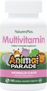 Natures Plus Animal Parade Multivitaminas Chewable para niños, Watermelon - 180 Tablas con Forma de Animales - Promueve Salud &amp; Bienestar - Vegan, Gluten Gratis - 90 Servimientos