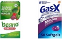 Beano Food Enzyme Suplemento dietético ← Ayuda Digest Gas-Causing Foods  150 Tablets &amp; Gas-X Maximum Strength Gas Relief Softgels with Simethicone 250 mg for Bloating Relief - 50 Conde