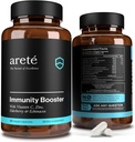 Suplemento de Booster de Inmunidad Premium – 10 en 1 Booster de Sistema de Respiratorio Natural &amp; Inmune, 90 cápsulas, vitamina C, zinc, elderberry, Curcumina Turmérica, ajo, Boosta Probiótica Apoyo Vitaminas
