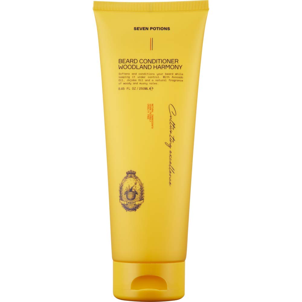 SEVEN POLÍTICAS Acondicionador de barba para hombres – Impide la barba Itch y Dandruff – Natural, Vegan, Cruelty Free (Woodland Harmony, 8.45 FL OZ)