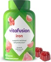 Vitafusion Iron Gummy Suplemento de vitamina, apoya la producción de células rojas de sangre*, Guava Hibiscus Flavor, 30 Servimientos, 60 Cuenta