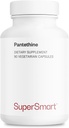Supersmart - Pantetina de Pantesina 600 mg por día (Acido Pantetánico) - Vitamina Activa B5 Suplemento No-GMO &amp; Gluten Gratis - 90 cápsulas vegetarianas