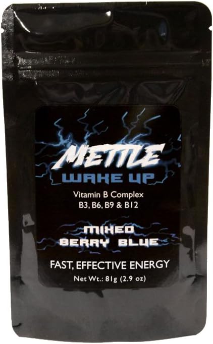Bebida de energía Powder - 75 Sirve para Sugar Gratis ← 200mg Caffeine - Mettle Energy Drink Mix (Mixed Berry Blue)