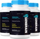 rize labs GenBrain Memory Supplement, GenBrain Extra Strength Brain Support Capsules, GenBrain Advanced Memory Complex, GenBrain Pure All-Natural Pills, Gen Brain Reviews (180 cápsulas) (Pack of 3)