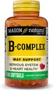 MASON NATURAL Vitamina B,Complex, 300,Day Supply, para el soporte normal nervioso y el metabolismo energético, 100 Softgels (Pack of 3)