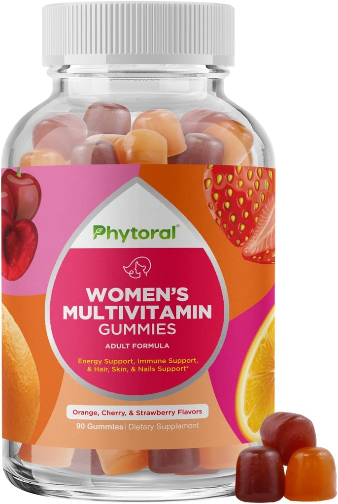 Mujeres Multivitamina Gummy Vitaminas para Adultos - Multivitamina Natural para Mujeres Gummies y Sistema Natural Inmunitario Booster - Mujeres Gummies Adultos Completo con Zinc