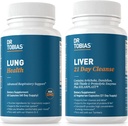 Dr. Tobias Lung Health " Liver 21 Day Cleanse for Lung and Liver Cleanse " Detox with Vitamin C, Butterbur, Quercetin, Solarplast, Artichoke, Milk Thistle