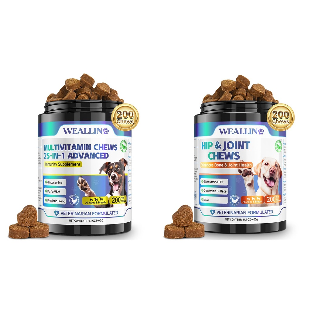 WEALLIN Dog Vitamins & Joint Supplement for Dogs