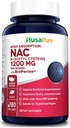 NusaPure N-Acetyl Cysteine (NAC) 1200mg 180 Veggie Caps (Vegetariano, no GMO, Gluten Free) Bioperine