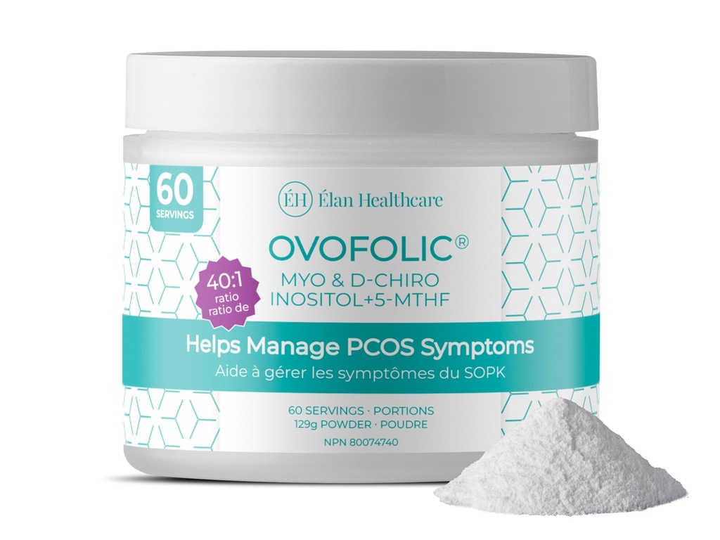 Suplemento PCOS para Mujeres - Fertilidad Boost, Equilibrio Hormonal y Soporte PCOS - Myo-Inositol, D-Chiro Inositol, Folato Activo - Suplementos PCOS de alta potencia (60 Servimientos, 129g Jar)