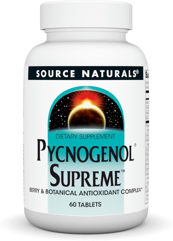 Source Naturals Pycnogenol Supreme, Berry & Botanical Antioxidant Complex* - 60 Tablets