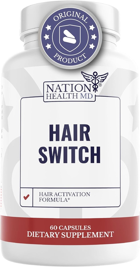 Cambio de pelo - Suplementos para el cabello y cuero cabelludo - Biotina, zinc, selenio y más - Fórmula de activación del cabello para hombres y mujeres, 1 botella