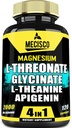 2000mg Magnesium L Threonate Suplemento con Magnesium Glycinate, L-Theanine &amp; Apigenin - Positivo Mood, Brain Health, Capacidad para recordar &amp; Muscle Growth Support - 120 Capsules
