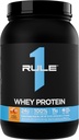 Regla 1 Whey Protein – 24g Proteína de acción rápida de todas las fuentes con EAAs ocurridas naturalmente " BCAAs para recuperación de ejercicios o cualquier uso en cualquier momento (2 libras*, Carmel saltado)