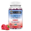 Jardin de Vida Magnesio Citrato Suplemento Gummies con Prebióticos " Probióticos para Estrés, Dormir " Recuperación - Vegan, Gluten Gratis, Kosher, Non-GMO, No Añadido Azúcares, Raspberry Flavor, 60 Conde