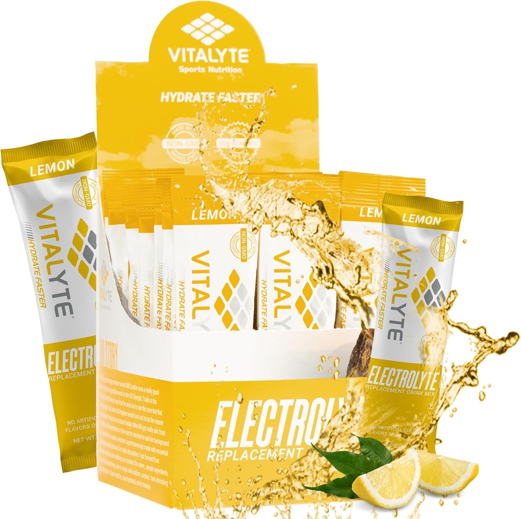 Vitalyte Electrolytes Packets Isotonic Sports Drink ¦ Electrolytes Powder Packets Sports Nutrition Electrolyte Replacement Drinks Dehydration Relief Packets