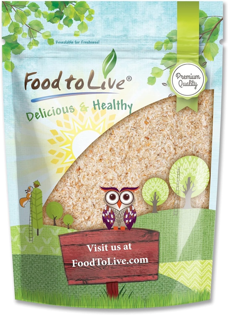 Comida para vivir - Huskes de Psyllium completos, 12 onzas - Pasteles de Psyllium puros, Desflavorados, Keto, Vegan, Bulk. Gran fuente de fibra soluble, insoluble