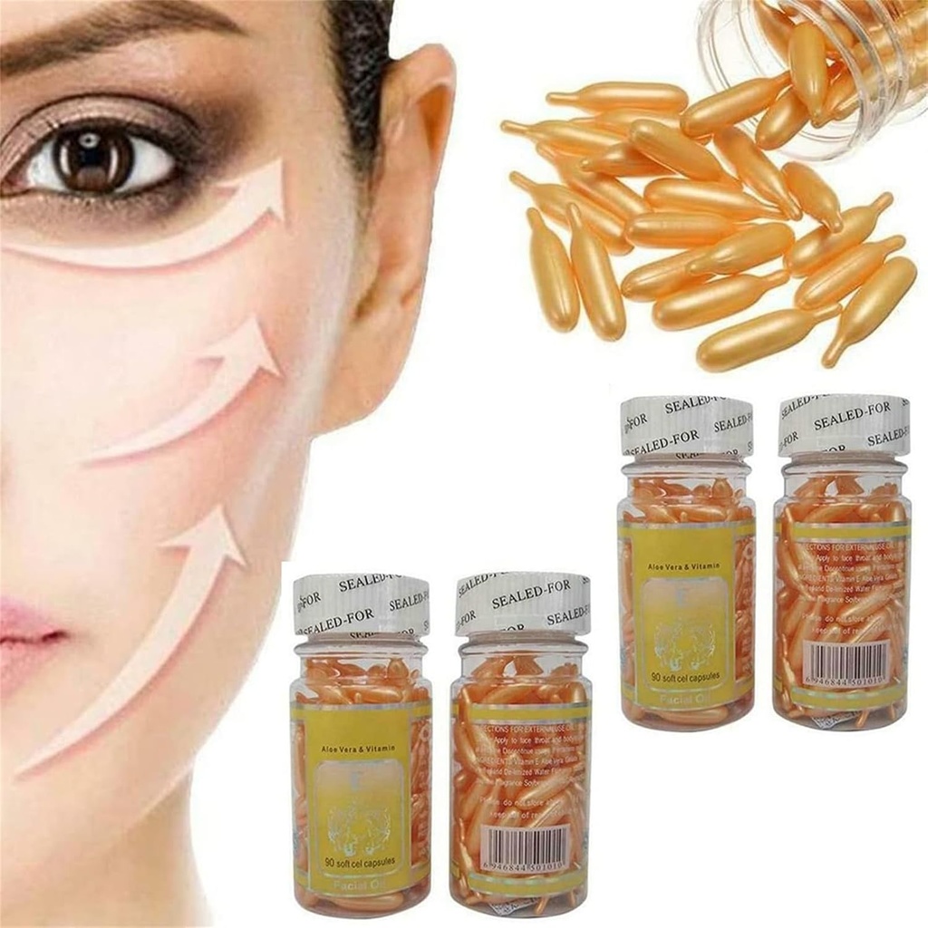 Capsulas Vitamina E Para El Cuidado De La Piel Elimina ARRUGAS Y MANCHAS 100%