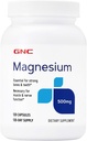 Magnesio GNC 500mg, 120 cápsulas, apoya la absorción de calcio y fuertes dientes y huesos