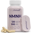 LongLifeNutri NMNH 300mg (Dihidronicotinamide Mononucleótido) - 120 cápsulas veganos, fuente de 2 meses, NMN Alternative, NAD Suplemento para la energía y la longevidad, Lab Tested, Made in USA