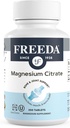Freeda Magnesium Citrate 400mg Por Serving - High-Absorption Magnesium Citrate Tablets - Mineral esencial para Nerve & Bone Health - Vegan, Kosher, Gluten-Free Magnesium Supplement (250 Ct)