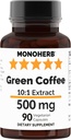 MONOHERB Green Coffee Extract 500 mg - 90 cápsulas vegetarianas