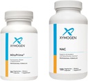 XYMOGEN MitoPrime (30 Capsules) + NAC (120 Capsules) 2-Product Bundle - L Ergothioneine Antioxidant Supplement with 600mg N-Acetyl-Cysteine NAC Supplement