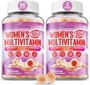 Mangas multivitamínicas para mujeres 50 Plus - con Omega 3, Coenzima Q10, Hierro, Calcio, Zinc, Vitamina A, C, D3, E, K2, B Complejo, Folato - Multi vitaminas &amp; minerales para la energía, belleza, inmuno, azúcar Gratis