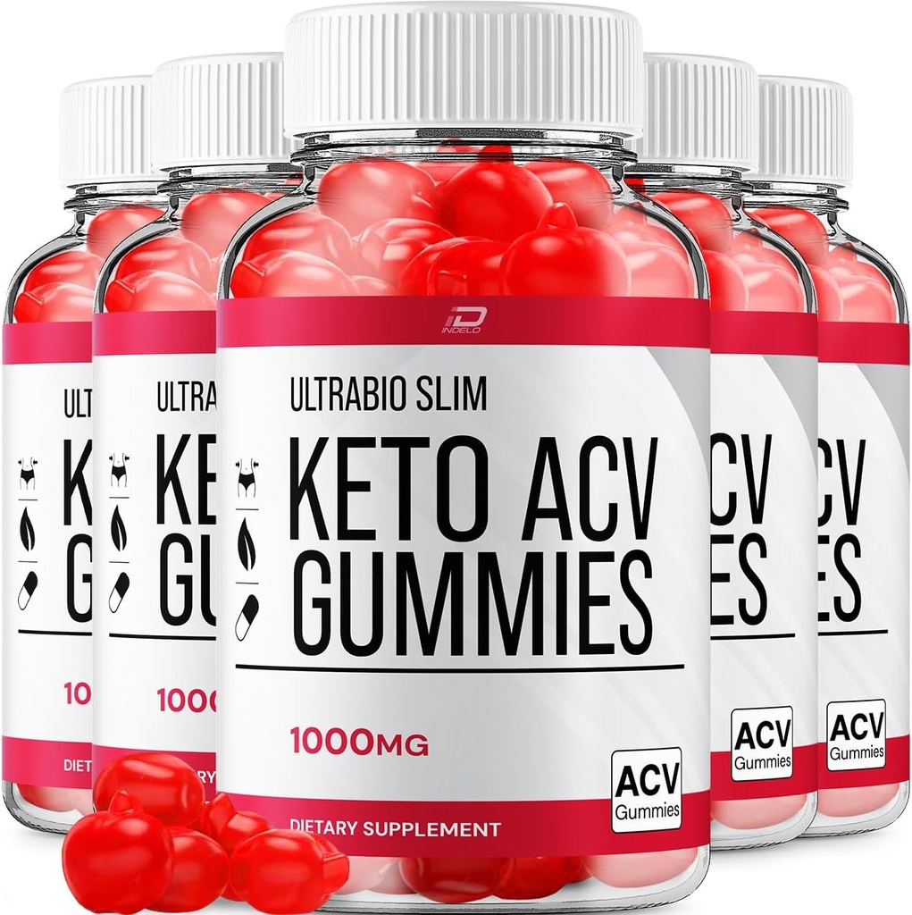 Ultra Bio Slim Keto Plus ACV Gummies Dietary Supplement - UltraBio Slim Keto Apple Cider Vinegar Gummies Reviews, Maximum Strength BioSlim Gummies for Advanced Weight Management (5 Pack - 300 Gummies)