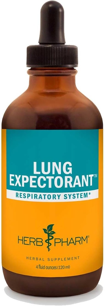 Herb Pharm Lung Expectorant Liquid Herbal Fórmula para apoyar la respuesta respiratoria Immune - 4 onnce