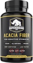 Fast Acting, Organic Acacia Senegal Fiber Capsules 300pk. Natural Soluble Fiber Supplement Pill. Vegan Prebiotic Capsules.