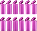 12 Pack Empty Plastic Pill Bottles with Caps, Airtight Multi-Purpose 13 Contenedor de Píldora de Dibujos con Top Caps Pop para Medicamentos, Suplementos, o cualquier artículo pequeño (Grape Opaque)
