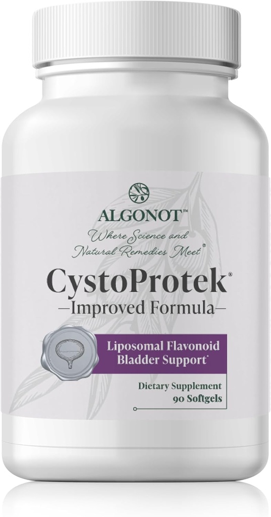 CystoProtek 1 Pack - Fórmula patentada promueve la salud de la vejiga utilizando una combinación exclusiva de hyaluronato, condroitina y flavonoides naturales