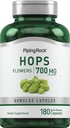 Piping Rock Hops Extracto Suplemento tención 700mg Silencio 180 Capsules ← Humulus Lupulus Silencio No GMO, Gluten Free