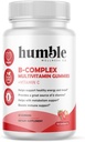 B-Complex Gummies multivitamínicas + Vitamina C: Vitamina B12, B7, B6, B3, B5, B9. Apoyo a la energía y el mood, Metabolismo Soporte, Immune Support, Gluten Free, Non GMO, Vegan, 30 Servings