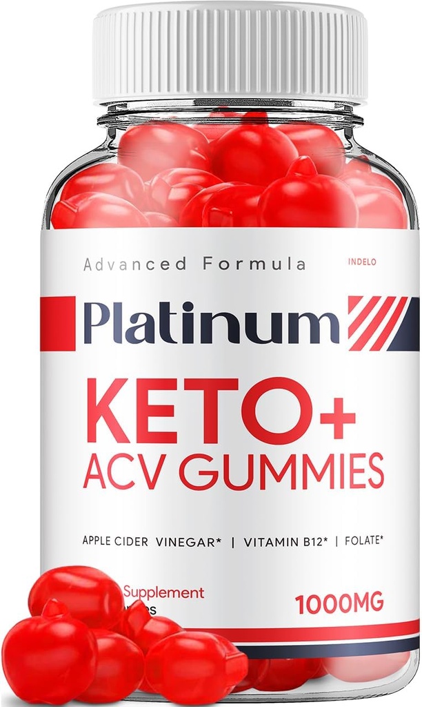 Platinum Keto ACV Gummies - Advanced Formula Platinum Keto Plus ACV Gummies Apple Cider Vinegar Platinum ACV Gummies Dietary Comentarios Suplemento Hombre Mujeres (60 Gummies)