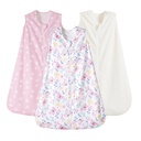 PHF 3 Pack Warm Micro-Fleece Baby Sleep Sack 6-12 Meses, Soft Baby Wearable Blanket, 2-Way Zipper Sleeping Bags, Comfy Toddler Sleeping Sack for Girls, Medium Size, Butterfly