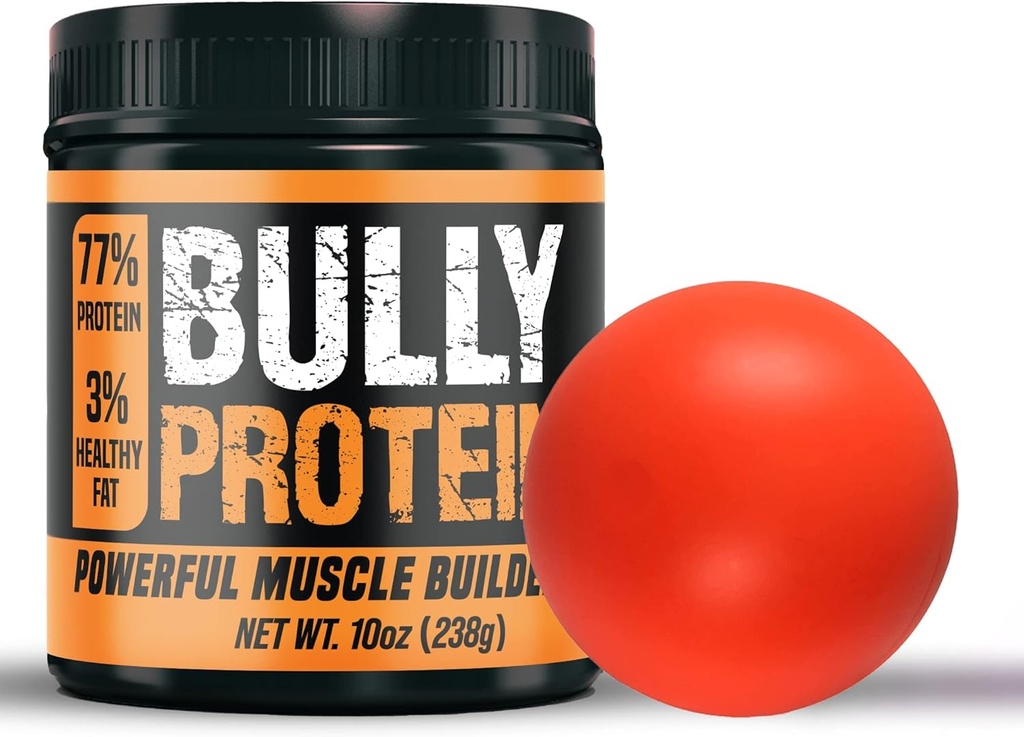 Bully Protein &amp; Vitaminas para Perros con Juguete, 238 mg de Crecimiento &amp; Masa Gainer Suplemento, 30 días de suministro de músculo Max para Pitbull, Bully y Bulldog
