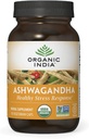 ORGANIC INDIA Cápsulas de Ashwagandha - Suplemento de Ashwagandha orgánica - Gorra de Ashwagandha Vegan, libre de gluten, Kosher, no GMO, apoya el alivio del estrés, la energía y el sueño - 90 cápsulas