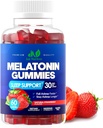 Melatonin 30mg Gummies for Adults (60 Servings) - High Potency Sleep Support with 30mg of Melatonin Per Gummy - Gluten-Free, Sugar-Free, Non-GMO, 100% Vegetarian, Strawberry Flavor - 60 Gummies